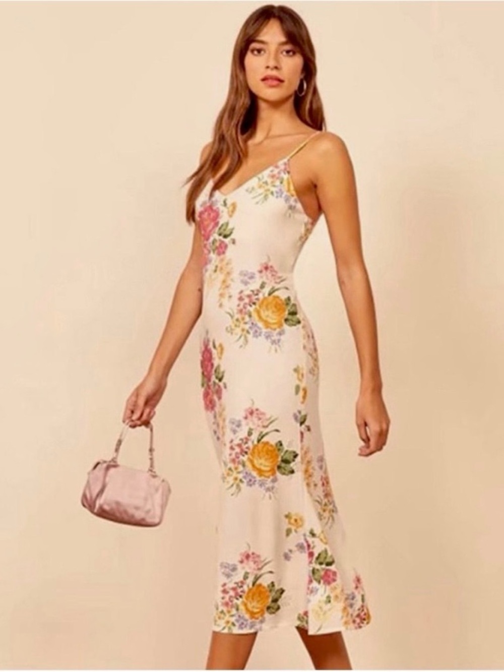 Reformation Boston Floral Slip Midi Dress 8